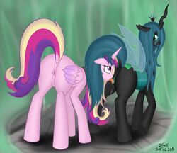 friendship_is_magic my_little_pony princess_cadance_(mlp) queen_chrysalis_(mlp) smooth_skin xyi