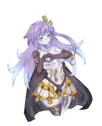 1girls :) abdomen blush boobs butt cape cleavage closed_mouth covered_nipples curvy duel_monster female female_only fringe full_body galatea-i_the_orcust_automaton galatea_(world_legacy) galatea_the_orcust_automaton gloves happy heart heart_hands heart_symbol hi_res hips konami legwear machine medium_breasts navel pale_skin purple_hair robot robot_girl robot_humanoid semi_nude simple_background skirt smile solo symbol thick_thighs thighs transparent_clothing transparent_shirt white_background wide_hips wnssjdl yu-gi-oh!