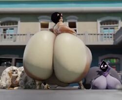 2boys 3d 3d_animation animated anthro ass big_ass breasts canine darkspite epic_games feline female fortnite furry giant_ass huge_ass hyper_ass male meowdas muscular_male nipples raven_team_leader shaking_ass sound tagme twerking venus_(jacky_arts) video video_game_character wobbling_ass