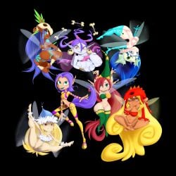7girls annetta_fish_(rayman) ass betilla_(rayman) bottomless edith_up_(rayman) female helena_handbasket_(rayman) holly_luya_(rayman) ly_(rayman) nymph_(rayman) pussy rasenxoru tagme voodoo_mama_(rayman)