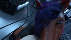 3d anthro anthro_on_human anthro_on_male furry horse looking_at_viewer spodvohomg tagme taker_pov video