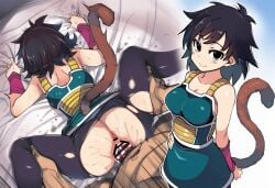 1girls 2koma absurd_res ai_generated bed big_ass black_hair butt doggy_position doggy_style dragon_ball dragon_ball_super female female_focus gine hi_res hourglass_figured_female huge_ass huge_butt instant_loss_2koma rough_sex sailor_uniform saiyan saiyan_female saiyan_tail sex vaginal_penetration wide_hips