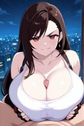 ai_generated brown_hair female final_fantasy final_fantasy_vii huge_breasts long_hair paizuri penis tifa_lockhart