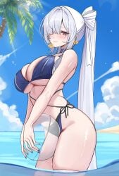 1girl bikini long_hair solo solo_female swimsuit velina_(zenless_zone_zero) velina_airgid zenless_zone_zero