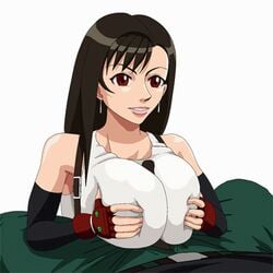 2d 2d_animation animated breast_hold breasts dark-skinned_male female final_fantasy final_fantasy_vii fondling human large_breasts male necrolust paizuri penis straight suzuka_(edit) ten-us tifa_lockhart