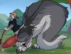 2025 animal_genitalia animal_penis anthro balls balls_growth big_balls big_butt big_feet big_penis big_tail blush bottomwear breath butt canid canine canine_genitalia canine_penis canis chair claws clothing detailed_background digitigrade erection feet foot_growth footwear fur furniture genital_growth genitals grass grey_body grey_fur growth hi_res huge_balls huge_penis huge_tail human human_to_anthro hybrid hyper hyper_balls hyper_genitalia hyper_penis hyper_tail kangaroo knot knotted_penis macropod male male_anthro mammal marsupial mid_transformation outside panting pants penis penis_growth plant shirt shoes sky solo species_transformation standing tail tail_burst tail_growth thick_thighs toe_claws tongue tongue_out topwear torn_bottomwear torn_clothing torn_pants torn_shoes torn_underwear transformation tree underwear werewolfaboo wide_hips wolf