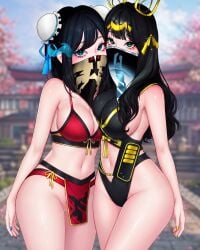face_mask free_fire garena high_quality high_resolution large_ass large_breasts large_hips looking_at_viewer marin_kitagawa missy moco_(free_fire) my_dress-up_darling my_dress_up_darling shy_expression small_clothes teenage_girl upscaled waifu2x