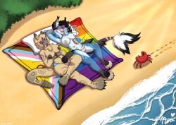 absurd_res animal_genitalia animal_penis anthro arthropod beach bikini bisexual_pride_colors breasts bulge canada_lynx canine_genitalia canine_penis clothing crab crustacean decapod duo exodus_(mossyraptor) fallout felid feline foreskin forked_tongue genitals gynomorph gynomorph/gynomorph hi_res intersex intersex/intersex knot knotted_penis lgbt_pride lgbt_pride_month living_tail lynx malacostracan mammal microsoft multi_nipple night_stalker_(fallout) nipple_piercing nipples nori_(noriquatic) noriquatic nude_beach penis piercing pride_color_clothing pride_colors public public_nudity rattle_(anatomy) reptile scalie shark_hybrid shore small_penis small_penis_exposure snake sunbathing swimwear tail tongue trans_(lore) transgender_pride_colors two-piece_swimsuit unusual_anatomy unusual_tail vein veiny_penis