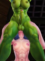 1futa 1girls 3d blizzard_entertainment futa_on_female futanari glaif interspecies night_elf nude orc orc_(warcraft) rimjob rimming warcraft world_of_warcraft
