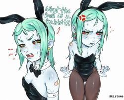 1girls 2d 2d_(artwork) 2d_artwork alternate_version_at_source alternate_version_available angry angry_expression angry_eyebrows angry_face arm_support armband background black_bowtie black_bunny_ears black_bunnysuit black_hairband black_leotard black_topwear blank_background blue-skinned_female blue_skin blue_skinned_female blush_face blush_lines blushing blushing_female blushing_lines bowtie breasts brown_legwear brown_pantyhose brown_stockings brown_tights bunny_costume bunny_ears bunnygirl bunnygirl_outfit bunnysuit collar curvaceous curvaceous_body curvaceous_female curvaceous_figure curvaceous_hips curvaceous_thighs curvy curvy_body curvy_female curvy_figure curvy_hips curvy_thighs cyberpunk:_edgerunners digital digital_art digital_drawing digital_drawing_(artwork) digital_media digital_media_(artwork) drawing ear_piercing earrings female female_focus female_only fingers flushed flushed_face from_above from_side frown frown_eyebrows frowning green-eyed_female green-haired_female green_eyes green_hair groin half-closed_eyes head_tilt high-angle_shot inguinal_crease inguinal_ligament kirtome lean_figure legwear leotard long_hair looking_up looking_up_at_viewer monotone_background more_at_source multiple_views narrow_waist one_color_background open_mouth pantyhose parted_bangs parted_lips petite petite_body petite_breasts petite_female petite_girl petite_tits pierced_ear plain_background portrait rebecca_(edgerunners) scowl shoulders side_view sitting skindentation slender_body slender_waist slim_female slim_waist small_boobs small_breasts small_tits solid_color_background solo stockings thick_thighs thigh_gap thighs three-quarter_view tights tilted_head tiny_breasts tiny_tits tongue top_view topwear turquoise-haired_female turquoise_hair upper_body upper_teeth viewed_from_above white_background white_collar white_wrist_cuffs wide_hips wrist_cuffs