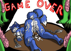 after_rape after_sex anthro anthro_only ass bad_end barefoot black_nose blue_fur blue_hair bound bukkake chain claws color cum cum_everywhere cum_in_ass cum_overflow female fox fur furry furry_ass furry_ears furry_tail game_over hair interspecies krystal majike male multiple_males open_mouth penis pointy_ears short_hair slashysmiley spotlight standing star_fox tail teal_eyes white_fur