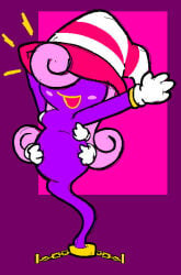 belly belly_tickle belly_tickling chubby_female disembodied_hand female tickle_torture tickling tickling_armpits tickling_belly vivian_(paper_mario)