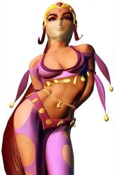 3d belly_dancer belly_dancer_outfit breasts cleavage_cutout female harem harem_girl harem_outfit long_hair official_art prince_of_persia simple_background small_breasts solo solo_female waist white_background