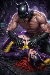 1boy 1boy1girl 1girls ai_assisted ai_generated barbara_gordon batgirl batgirl_(barbara_gordon) batman batman_(bruce_wayne) batman_(series) blush breasts bruce_wayne cape comic couple couple_(romantic) couple_sex crying_from_pleasure dc detailed_bulge dialogue dominant_male explicit female female_moaning gloves half_naked height_difference intense_sex kissing kneeling lips_on_nipple long_hair male mind_break mind_control muscular_male nipples older_male open_mouth overstimulated pleasure_face pulled_aside romantic_couple saliva sex stimulation straight submissive_female superhero sweat tagme thick_penis thighs tongue tongue_out torn_clothes trembling video younger_female