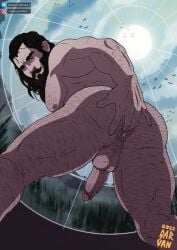 2021 ass ass_focus ass_play beard bearded bearded_male blackwall dragon_age dragon_age_inquisition fingering fingering_self garvan hairy hairy_male long_hair long_hair_male male male_focus male_only solo solo_focus solo_male