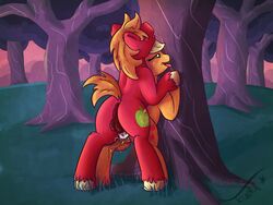 anus applejack_(mlp) big_macintosh big_macintosh_(mlp) brother_and_sister earth_pony equine female feral friendship_is_magic fur incest male my_little_pony pony straight tasteful-clopper