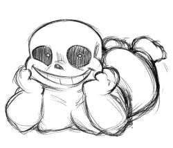 1boy ass filthyopossum nipples nude nude_male sans sketch undertale undertale_(series)