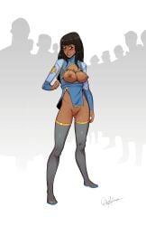artist_name artist_signature ashmount beauxbatons black_hair breasts breasts_cutout breasts_out cheerleader cheerleader_uniform crowd crowd_background crowd_watching dark-skinned_female disclaimer elise_martin harry_potter nervous nervous_expression nervous_face nervous_female nervous_sweating pussy pussy_exposed skirt skirt_up sweat sweating sweating_female sweaty sweaty_body sweaty_breasts sweaty_face white_background wizarding_world