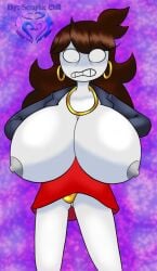 1girl 1girls 2d 2d_(artwork) 2d_artwork ass ass_visible_through_thighs big_breasts boobs boobs_out breast_expansion breast_growth breasts breasts_apart breasts_focus breasts_out breasts_out_of_clothes breasts_outside brown_hair brown_hair_female butt dress earrings female female_focus female_only flashing flashing_breasts growing growing_breasts growth hyper hyper_boobs hyper_breasts jaiden jaiden_(jaiden_animations) jaiden_animations jaiden_dittfach jaidenanimations light-skinned_female light_skin long_hair long_hair_female mouth multiple_images necklace nipples nipples_exposed nipples_outside panties red_dress shocked shocked_expression shocked_eyes solo solo_female solo_focus watermark white-skin white-skinned_female white_skinned white_skinned_female