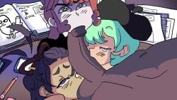 3girls artist_girl artists dark-skinned_male dickbutt fionapollo green_hair lavendertowne loop looping_animation mint_(fionapollo) mr.sir_69 pikat_(character) purple_hair self_upload succ tagme tanned_skin threesome video virtual_youtuber youtube