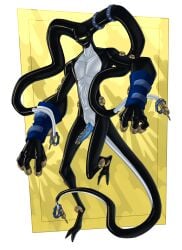 1_eye 2_toes 4_fingers absurd_res alien alien_humanoid ben_10 big_hands black_body blue_penis bodily_fluids bracelet cartoon_network conductoid countershading electrical_plug electrical_plug_tail eyebrow_piercing facial_piercing fan_character feet fingers genital_fluids genitals glistening glistening_body glistening_skin gynomorph_(lore) head_tendrils hi_res humanoid jewelry knot knotted_penis light lighting long_tail lumen_fox male male_focus male_only not_furry penis piercing precum shaded simple_background smile solo spiked_bracelet spikes tail teeth teeth_showing tendrils toes white_body white_countershading yellow_eyes