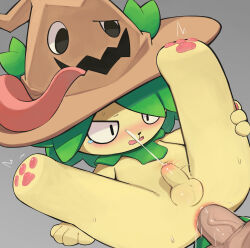 2026 absurd_res anal anal_penetration animate_inanimate anthro anthro_penetrated anus biped blush bodily_fluids chibi clothing cum cum_in_ass cum_inside cum_while_penetrated digital_drawing_(artwork) digital_media_(artwork) duo ejaculation feet flong foreskin genital_fluids genitals glans green_body grey_background half-closed_eyes hat headgear headwear hi_res hindpaw human human_on_anthro human_penetrating human_penetrating_anthro human_penetrating_male humanoid_genitalia humanoid_penis interspecies larger_human larger_male leaf leaf_hair legs_up living_clothing living_hat long_tongue looking_at_genitalia looking_at_penis male male/male male_anthro male_human male_on_anthro male_on_human male_penetrating_anthro mammal narrowed_eyes paws penetration penile penile_penetration penis penis_in_ass plant plant_hair plantigrade pseudo_hair roco_kingdom roco_kingdom:world sex shaded simple_background simple_eyes size_difference smaller_anthro smaller_male smaller_penetrated soft_shading stubby_legs sweat three-quarter_view tongue unretracted_foreskin vein veiny_penis witch_hat yellow_body