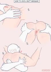 1boy 1girl anus ass back commentary english_commentary english_text grabbing_another's_ass groping hands_on_another's_ass highres implied_cunnilingus legs massage nude nulzart original pussy sound_effects spread_pussy spreading_another's_pussy tagme watermark