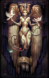 1girls female female_only gothic james_tyler judgement_(tarot) major_arcana_xx mythology tarot tarot_card wings