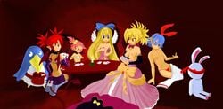 aicara disgaea disgaea_1 disgaea_2 etna flonne hanako_(disgaea) nippon_ichi_software pleinair prinny rozalin small_breasts strip_poker