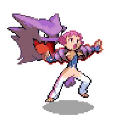 1girls animated artist_request disembodied_penis ghost gif haunter human male_pokemon/female_human maylene_(pokemon) pink_hair pixel_art pokemon pokemon_dppt pokephilia sex sprite tentacles torn_clothes white_background