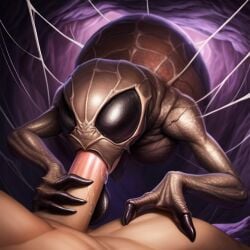 1boy abdomen abused_male ai_assisted ai_generated arachnid black_eyes blowjob breasts caves chitin claws cock_hungry cocksucking dark dominant_female ensnared erect_penis erection feeding_on_penis fellatio fellatio_domination fellatio_frenzy fellatio_horror fellatio_reverse_rape female_monster femdom forced_blowjob forced_fellatio holding_penis horror human human_fellated human_penetrating in_hell insectoid light-skinned_male male milking_penis monster_female monster_girl monster_on_male nightmare_fuel oral oral_sex penis penis_in_mouth predatory_fellatio preying_on_penis purple raped_male reverse_forced_oral spider spider_girl spider_web spider_woman spiderlike spiderwoman subtle_boobs sucking sucking_glans sucking_penis teratophilia trapped_man unwanted_fellatio web wetnightmare wide_eyes