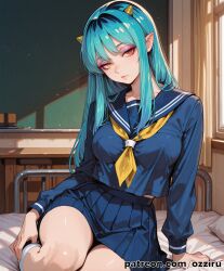 absurd_res ai_generated alternate_version_at_source alternate_version_available female female_focus hi_res highres ozziru patreon self_upload uncensored lum urusei_yatsura anime anime_style anime_girl anime_screencap school_uniform schoolgirl school schoolgirl_uniform gangbang multiple_boys multiple_males multiple_penises surrounded_by_penises 3boys 4boys 5boys classroom blue_hair long_hair cute cute_face sexy sexy_female light_skin light-skinned_female bangs pointy_ears elf elf_ears elf_female elf_girl gradient_hair makeup day daytime morning indoors indoor indoors_sex inside solo solo_focus solo_female sitting looking_at_viewer looking_pleasured
