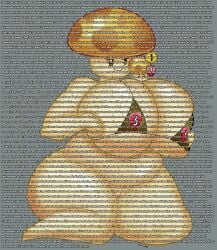 big_ass big_breasts female female_only huge_ass huge_breasts lbanano0206 mushroom plants_vs_zombies pvz_heroes smiling_at_viewer smug_face sun-shroom_(pvz) text text_on_clothing wall_of_text