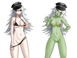 1girls areolae aufcl4483 belly_button bikini blush breasts chest exposed_pussy female female_only hat long_hair nipple_slip nipples nude pulling_panties pussy roblox roblox_avatar roblox_girl robloxian self_upload solo stomach swimsuit tagme thighs white_hair zombie_girl
