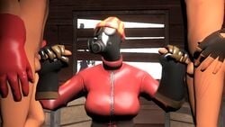 1girls 2boys 3d female female_focus fempyro garry's_mod gas_mask handjob human human_female human_male human_only male mask masked masked_female medic medic_(team_fortress_2) pyro pyro_(team_fortress_2) rule_63 sed sniper sniper_(team_fortress_2) straight team_fortress_2