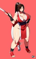 1girls asian asian_female fatal_fury huge_breasts jadenkaiba king_of_fighters mai_shiranui tagme