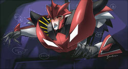 1boy blush knock_out_(transformers) knockout machine male male_only open_mouth red_eyes robot saliva stuck tongue transformers transformers_prime trembling zoner233