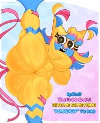 abs ass blushcrunch_studio breasts dandy's_world dandys_world dialogue fromariels huge_ass huge_breasts pinata pussy_focus roblox sharp_teeth spread_legs tagme thick_thighs yatta_(dandy's_world) yellow_skin