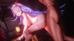 3d animated fenrir_(tower_of_fantasy) interracial koikatsu tagme tower_of_fantasy video_game_character