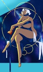 1girls breasts dark_skin female goddess huge_breasts kyla_(verdazin) original_character space thighs verdazin