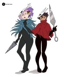 2gurls amity_blight canon_couple cosplay costume dark-skinned_female dark_skin hollow_knight hollow_knight:_silksong hornet_(hollow_knight)_(cosplay) light-skinned_female light_skin luz_noceda protagonist_(hollow_knight) sanlietjobs tagme the_knight_(hollow_knight) the_owl_house yuri