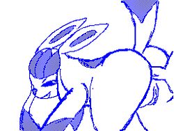 animated eeveelution glaceon linepaperbitches! monochrome pokemon tagme