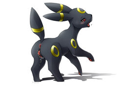 anus black_fur eeveelution female female_only feral flucra fur furry_ears furry_tail long_ears nintendo nude open_mouth pokemon pokemon_(species) raised_tail solo tagme tail umbreon yellow_fur