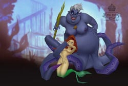 ariel disney nipples pig_tsar tagme the_little_mermaid ursula ursula_(the_little_mermaid)