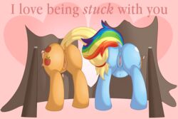 anus applejack_(mlp) earth_pony equine female female_only feral friendship_is_magic fur multiple_females my_little_pony pony rainbow_dash_(mlp) ratofponi