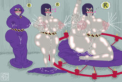 ass breasts dc_comics dxoz giant_ass gigantic_breasts huge_breasts lactation masturbation narrow_waist nipple_piercing piercing raven_(dc) smooth_skin teen_titans tight_clothes uncensored wet_clothes wide_hips