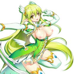 1girls breasts elf elsword large_breasts nipples pointy_ears rena_(elsword) tagme