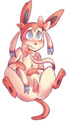 blush erection feral front_view fur male male_only nude open_eyes penis pokemon sir-prince solo spread_legs sylveon tagme tail