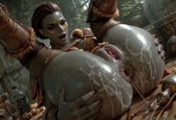 after_anal ai_generated anal_gape anal_juice animal_pelt animated anus ass ass_focus ass_grab asshole big_ass big_butt brown_hair butt_focus butt_grab buttplug cum_in_ass cum_on_ass dark_elf dunmer elf elf_ears elf_female elf_girl facepaint female female_focus female_only female_warrior gaping grey_skin leather_armor leather_boots leather_clothing legs_up lube lube_bottle lube_drip lube_in_ass plant prostitution pussy pussy_juice red_eyes ruins skyrim sound sound_warning spread_anus spread_ass spread_butt spreading_ass stone_floor stone_wall tagme talking_to_another talking_to_partner talking_to_viewer the_elder_scrolls video video_game_character video_game_franchise wet_anus winking_anus