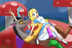 alice_in_wonderland alice_liddell crossover discord_(mlp) doodlingbby1228 female friendship_is_magic my_little_pony penis pussy straight_hair wtf